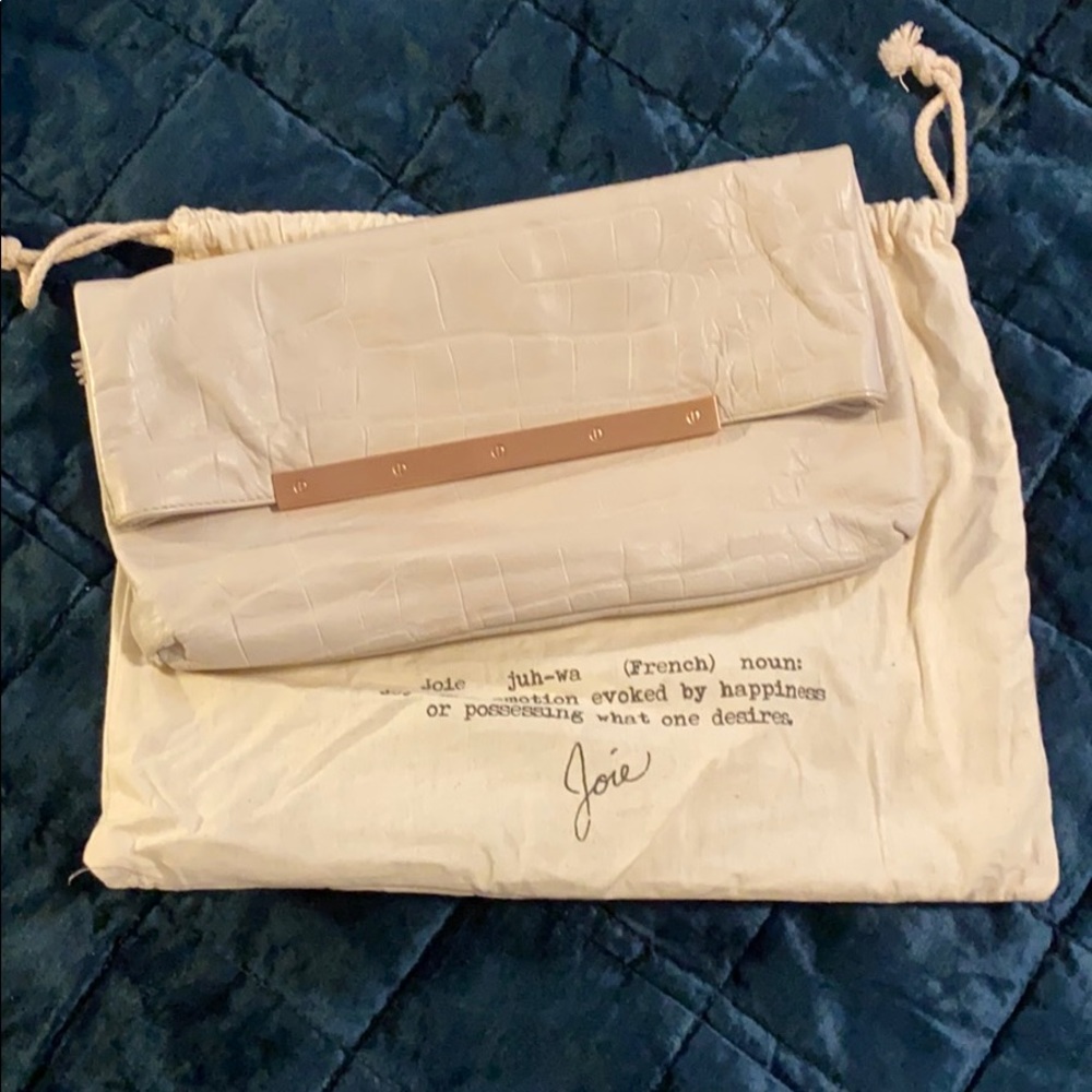 Joie Helena embossed leather clutch